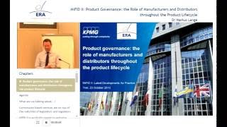 MiFID II the Role of Manufacturers and Distributors throughout the Product Lifecycle [upl. by Ojeitak530]