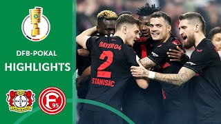 UNBEATEN Leverkusen enters the FINAL  Leverkusen vs Düsseldorf 40  Highlights  DFBPokal [upl. by Eelarak]