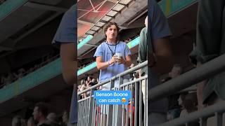 Benson Boone catching friendship bracelets after performing at Taylor Swift’s Eras Tour concert ❤️ [upl. by Payson]