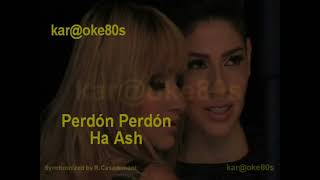 Karaoke  Perdón Perdón  Ha Ash tono más bajo [upl. by Acinorehs]