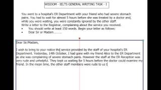 113  IELTS General Writing Task I [upl. by Ahsilrak999]