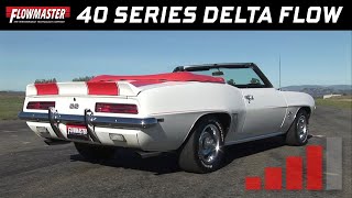 1969 Chevy Camaro V8  Flowmaster American Thunder Exhaust System 817139 [upl. by Ennaeilsel754]