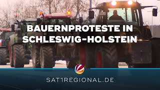 Bauernproteste TreckerKolonnen in SchleswigHolstein [upl. by Solrak]