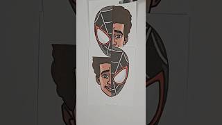 SpiderMan Verse 3 Transformation Miles Morales Craft shorts art spiderman craft [upl. by Bendix]