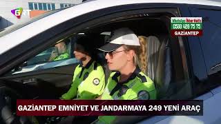 Gaziantepte emniyet ve jandarmaya 249 yeni araç teslim edildi [upl. by Lleruj]