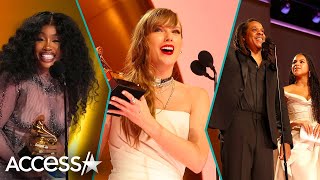 2024 Grammys Top Moments Taylor Swift SZA JayZ amp More [upl. by Airyk]