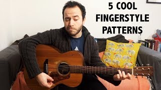 5 Cool Fingerstyle Patterns  TABS [upl. by Noxaj]