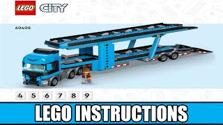 LEGO Instructions  City  60408  Car Transporter  Traffic Book 4 [upl. by Higgins]