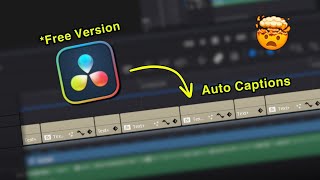 Auto Captions in Davinci Resolve Free version [upl. by Leon686]