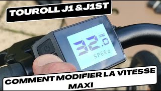 comment modifier la vitesse maxi des vélos Touroll J1 amp J1 St [upl. by Norman76]