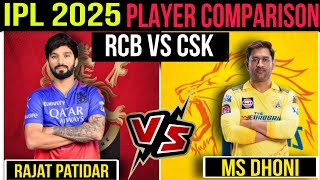 IPL 2025  Rajat Patidar Vs MS Dhoni Comparison Video [upl. by Arev]