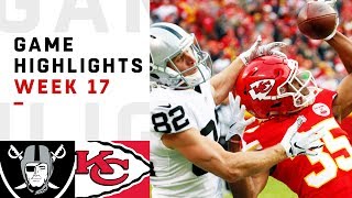 Raiders vs Chiefs Week 17 Highlights  NFL 2018 [upl. by Wilen]