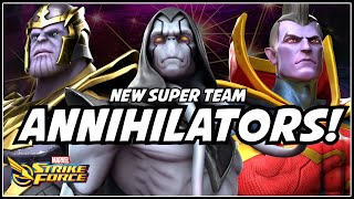 Annihilators Storm The Arena  Next Super Team EVERYWHERE  Marvel Strike Force [upl. by Elleinnad]