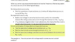 ES203 Lec 43 Thevenin and Norton Equivalent Circuits [upl. by Leshia]