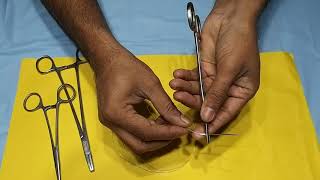 How to make suturing needle with Nylon for Veterinary use [upl. by Yasdnyl]