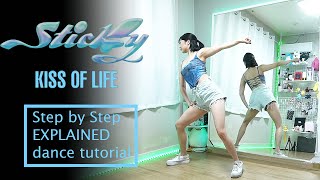 dancetutorial KISS OF LIFE키스오브라이프 Sticky  EXPLAINED  Mirrored [upl. by Honeywell954]