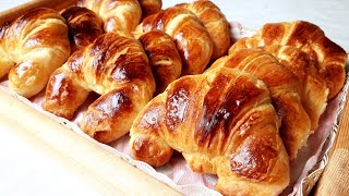 Croissants facile كرواصون مورق و مقرمش محشي بالشوكولاتة بطريق سهلة و مبسطة بدون عجينة مورق و ناجحة [upl. by Eleaffar]