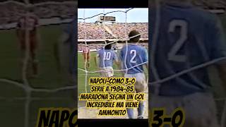 NAPOLICOMO 30 SERIE A 198485 MARADONA VIENE AMMONITO PER AVER ESULTATO SOTTO LA CURVA stene [upl. by Shelman]