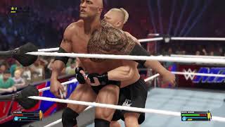 WWE 2K23 Main Event The Final Boss Dwayne Johnson vs The Beast Brock Lesnar Championship [upl. by Banky]