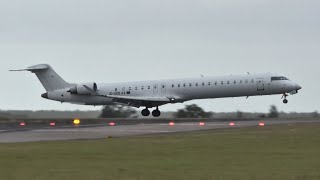 CityJet CRJ900  EIGED  Landing at Norwich Airport [upl. by Lekcar]