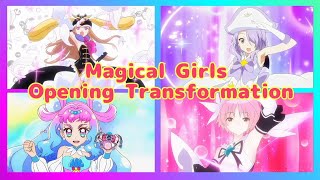 Magical Girls Opening Transformation【 Anime Transformation】 [upl. by Graehl]