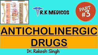 ANTICHOLINERGIC DRUGS CHOLINOBLOCKERS   PHARMACOLOGY OF ANS  PART3  RK MEDICOS [upl. by Iturk]