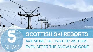 Scottish ski resorts like Aviemore miss great snow season as opportunity melts away  5 News [upl. by Notwal]