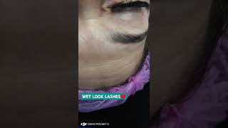 Wet Looks Lashes beauty foryoulashexte nsions foryou shorts [upl. by Wulfe604]