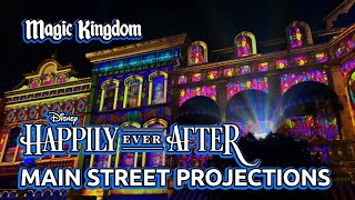 Happily Ever After Fireworks Return  Main Street Projections [upl. by Halford]