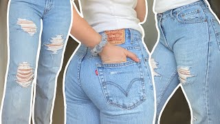 How to DistressRip Jeans Professionally [upl. by Aihseym]