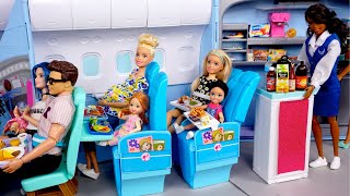 Barbie amp Ken Doll Family Airplane Travel Routine [upl. by Riedel402]