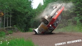 Midnattssolsrallyt 2017 ss16 Rullning Avåkningar Action [upl. by Josias]