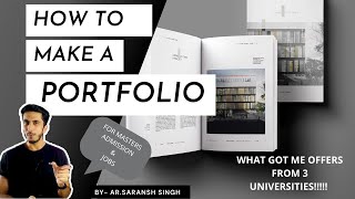 How to Make a Portfolio  Architecture Job  Masters in Architecture Important tips 2021 [upl. by Marv]