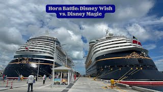 Horn Battle Disney Wish vs Disney Magic [upl. by Renard]