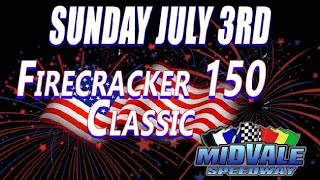 Midvale Speedway July 3rd 2022 Feature Races amp FIREWORKS [upl. by Nananne]