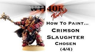 How to paint a Crimson Slaughter Chosen  44  WH40K Paint Job [upl. by Dhiren]