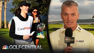 Caitlin Clark makes a big splash at RSM Classic proam  Golf Central  Golf Channel [upl. by Seadon]