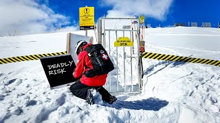 Skipiste wie Militärbereich ⚠️ Gefährlichste SkiAbfahrt Kanadas Delirium Dive [upl. by Leimaj485]