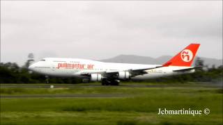 Very Rare Air Pullmantur Boeing 747 Landing in Martinique Aimé Césaire [upl. by Maitilde442]