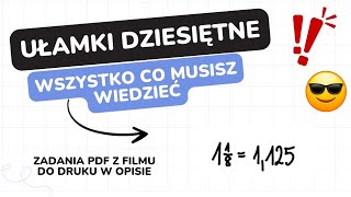 ✨Ułamki dziesiętne  wszystko co musisz wiedzieć✨ [upl. by Cupo]