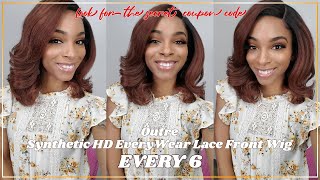 Glamourtress  Outre Synthetic HD EveryWear Lace Front Wig  EVERY 6 [upl. by Aitra352]