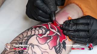 Traditional Tattoo Time Lapse  14RS Cartridge Needle [upl. by Am]