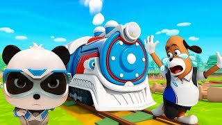 Super Rescue Team On The Railroad  Super Panda Cartoon  Super Train  Kids Song  BabyBus [upl. by Haissi46]