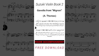 Suzuki Violin Book 2  Gavotte from quotMignonquot Shorts [upl. by Odlaw]