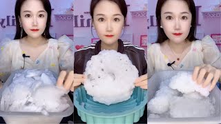 White Ice Eating ASMR  Crushed Ice  Ice Eating [upl. by Crocker]