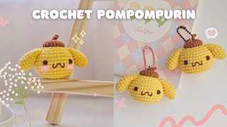 ✨️ How to crochet Pompompurin amigurumi keychain  Crochet bag charm [upl. by Mehitable]