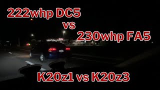 222whp RSX vs 230whp Si [upl. by Ivan]