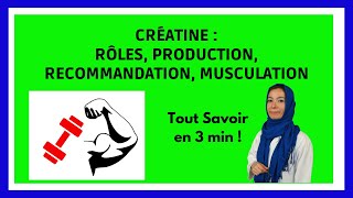 CREATINE  Rôles Production Musculation Conseils en 3 min [upl. by Llenyaj91]