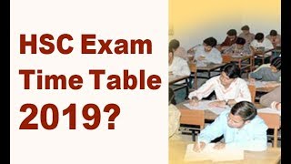 HSC Commerce Time Table 2019  12th Time Table 2019 Commerce Maharashtra State Board [upl. by Llenart]