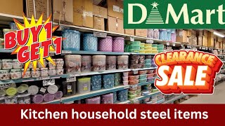 🔴Dmart cheapest price  📌Clearance sale Buy1get1 free offers up to 85 off kitchen items [upl. by Eustache]